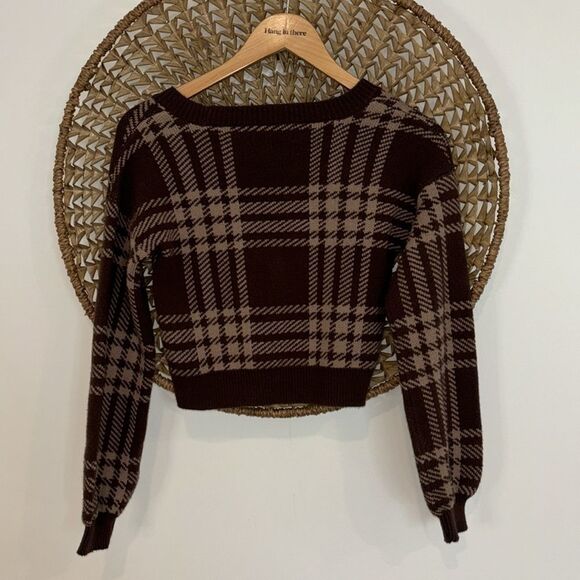 Hollister brown button up cardigan sweater size xxsmall - Picture 5 of 5